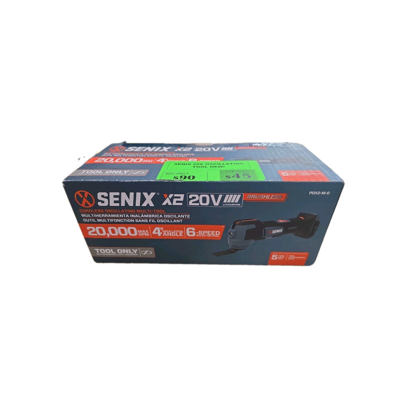 Senix X2 20 Volt Max Brushless Oscillating Multi-Tool POX2-M-0 *TOOL ONLY*