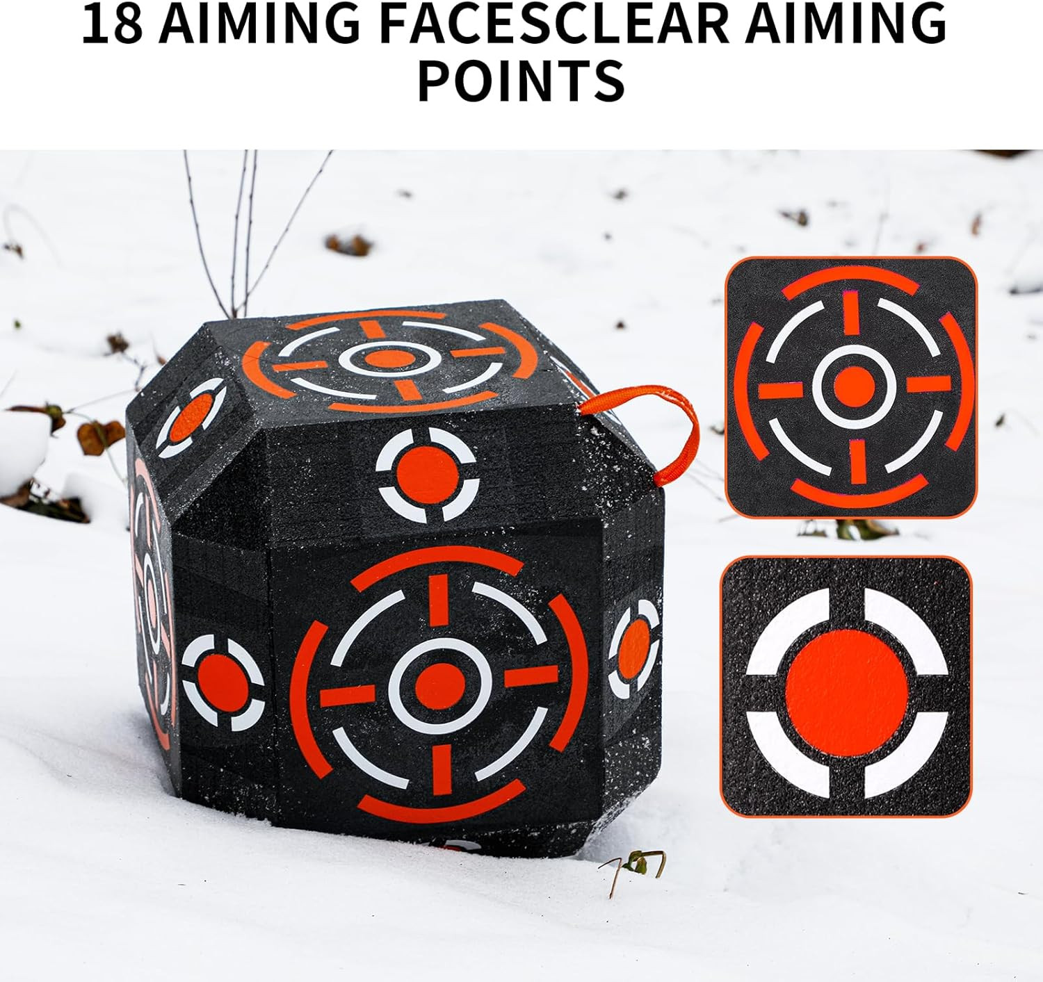 Multi-Sided Archery Target Block - High Polymer Fiber Bow & Arrow Target with Li
