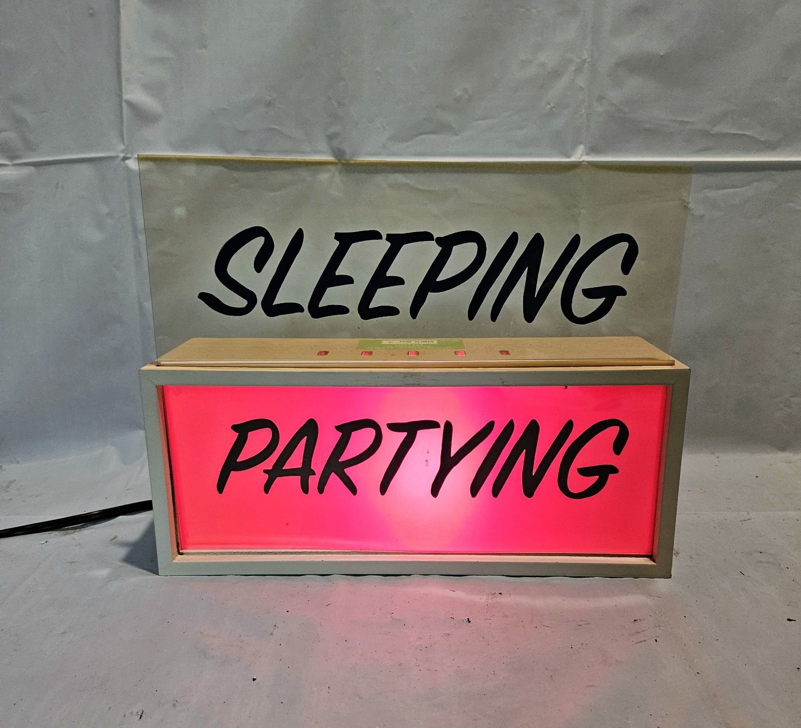 Vintage "Partying/Sleeping" Light Box!