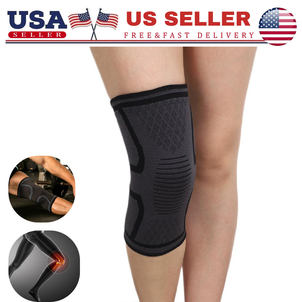 Knee Sleeve Compression Brace Support For Sport Gym Joint Pain Arthritis Relief.
