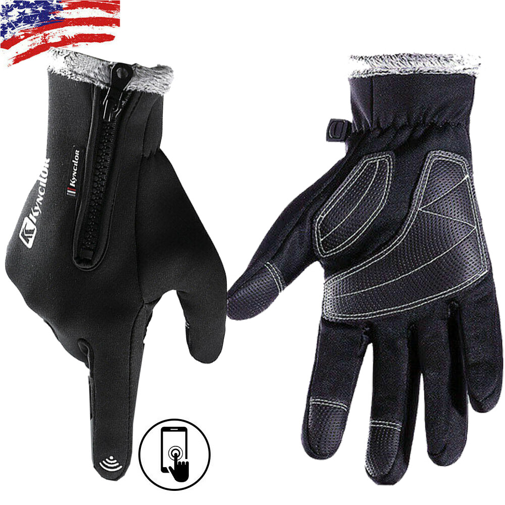 Winter Thermal Gloves Men Women Windproof Waterproof Touch Screen Warm Mittens