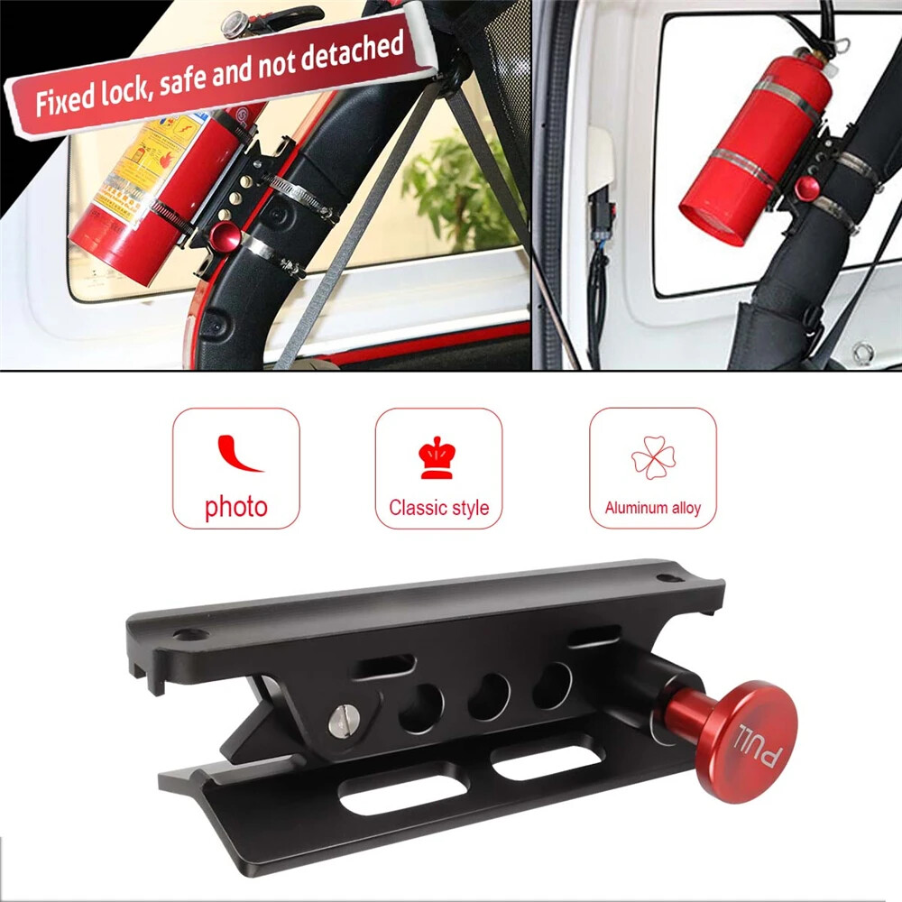 For Jeep JK UTV Car Roll Bar Fire Extinguisher Holder Mount Bracket Adjustable#