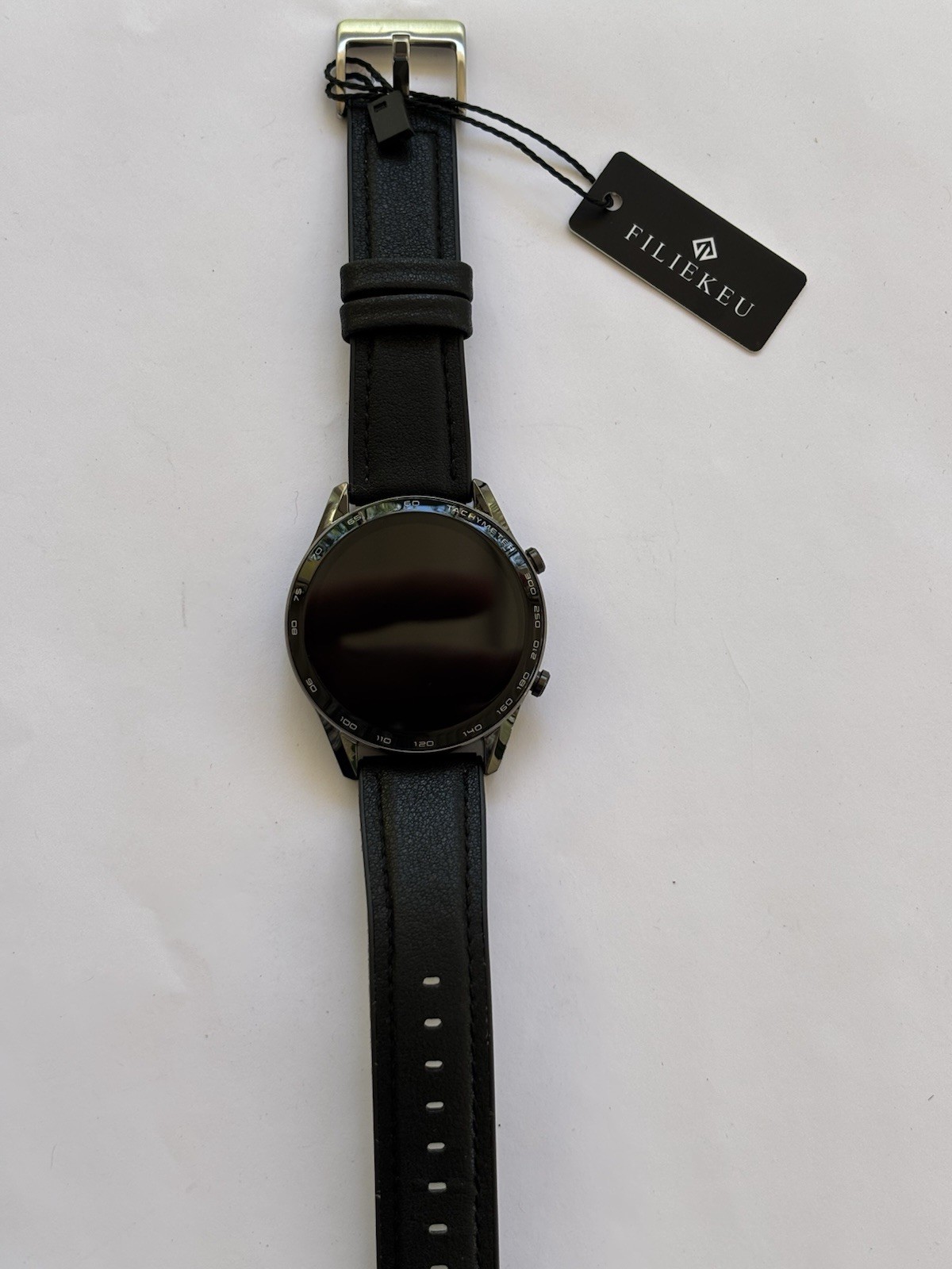 Filiekeu Smartwatch with Leather Strap