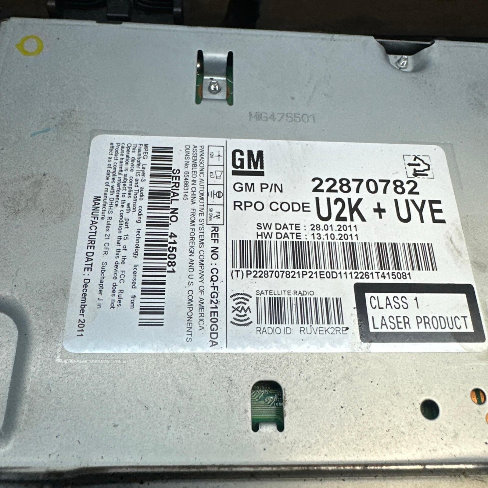 Chevy Cruz 2012 stereo receivers used (.2)