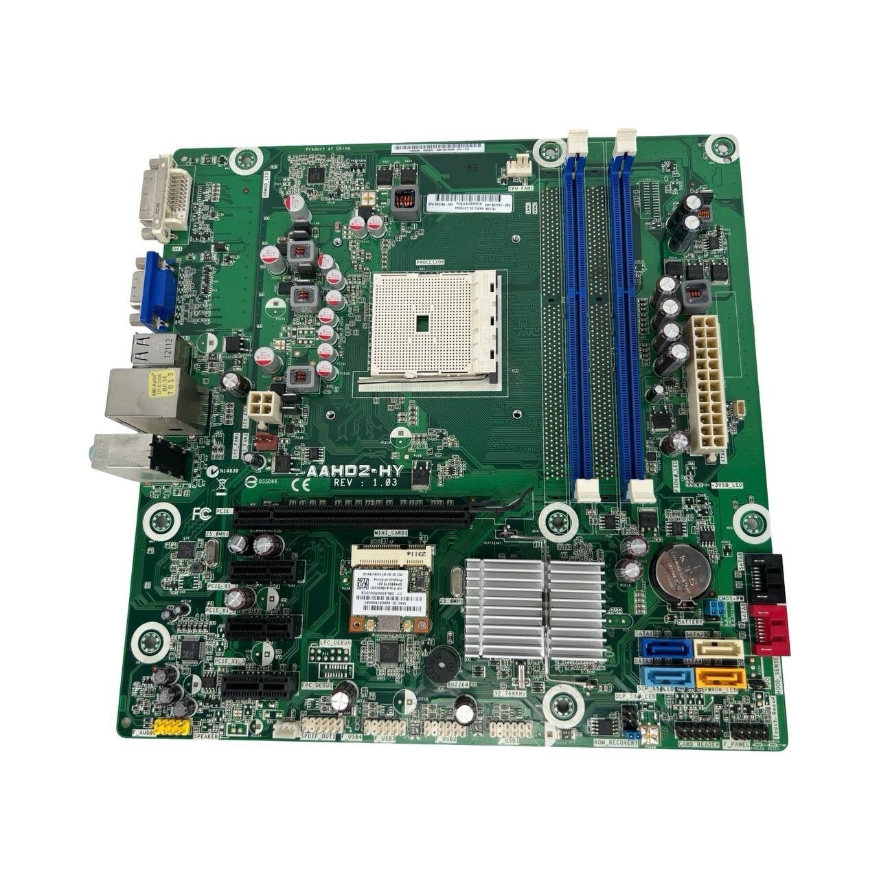 HP AAHD2-HY Rev 1.03 660155-001 657134-003 FM1 mATX Motherboard w I/O Plate WiFi