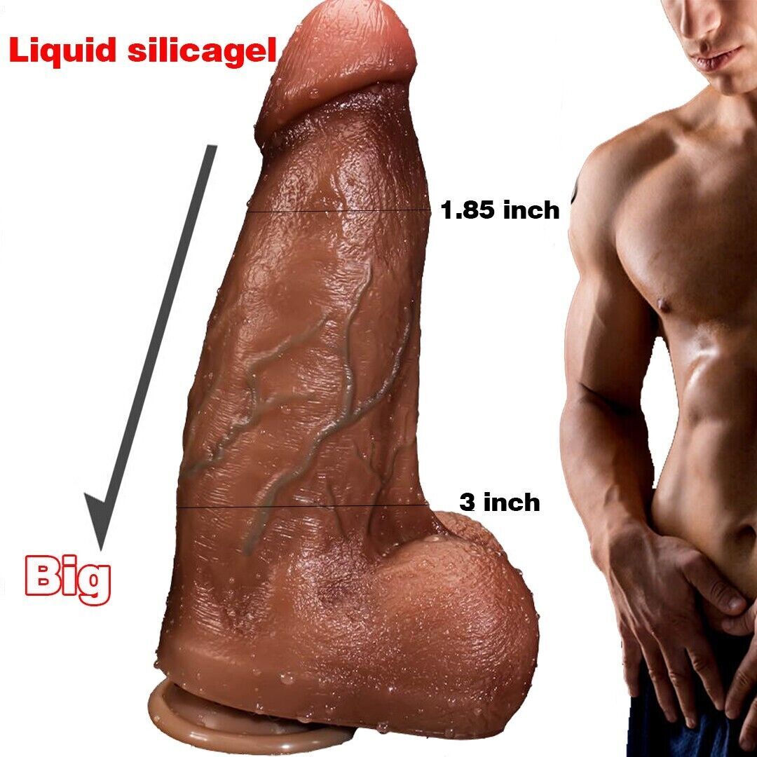 Realistic Huge Thick Liquid Silicone Dildo Suction Cup Sex Toys for Women Couple