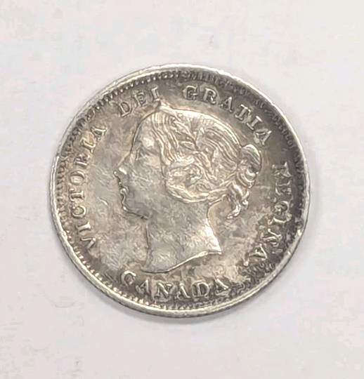 1899- Canada 5 Cents Small Silver Coin-#T130