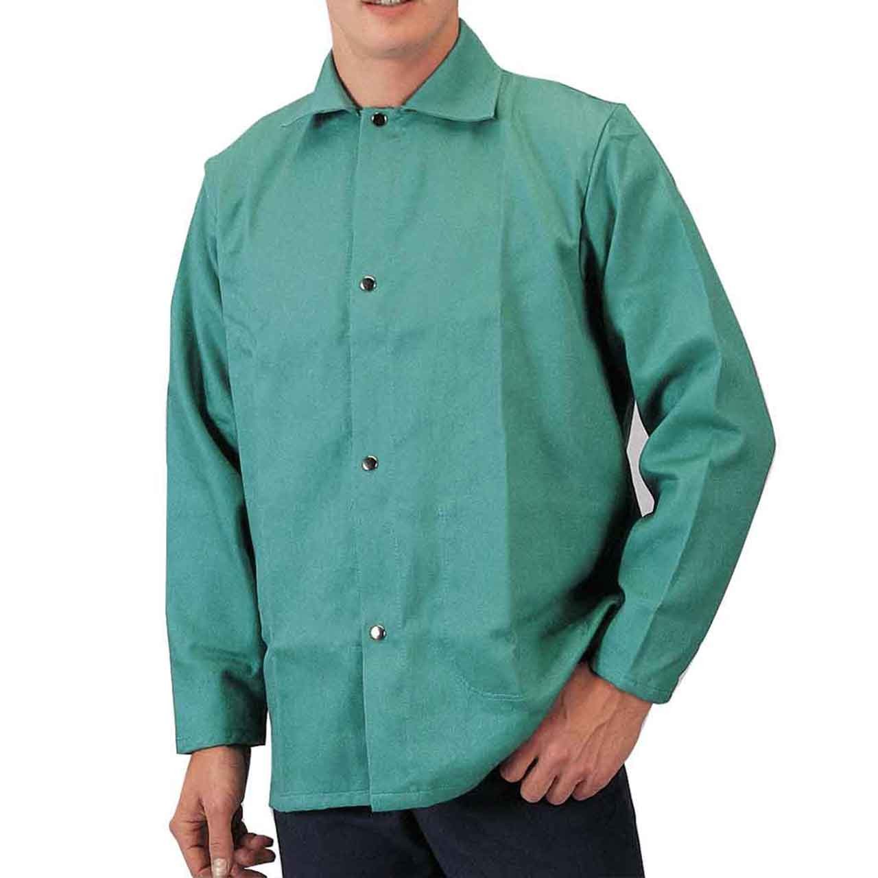 Tillman 6230 30" 9 oz. Green FR Cotton Welding Jacket 5X-Large