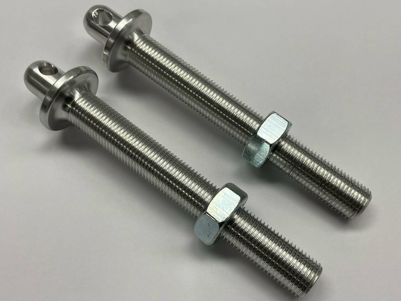 Hood Pins PAIR 1/2-20 Aluminum Flanged 4" Long Race Car Hood Pins IMCA USMTS UMP