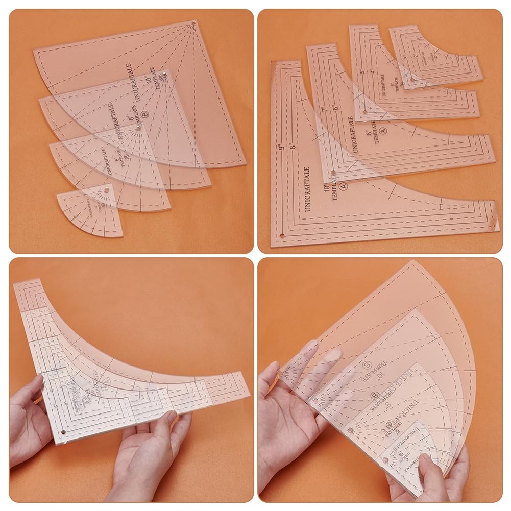 Drunkards Path Quilting Templates Acrylic Quilting Ruler Template Clear Sewin...
