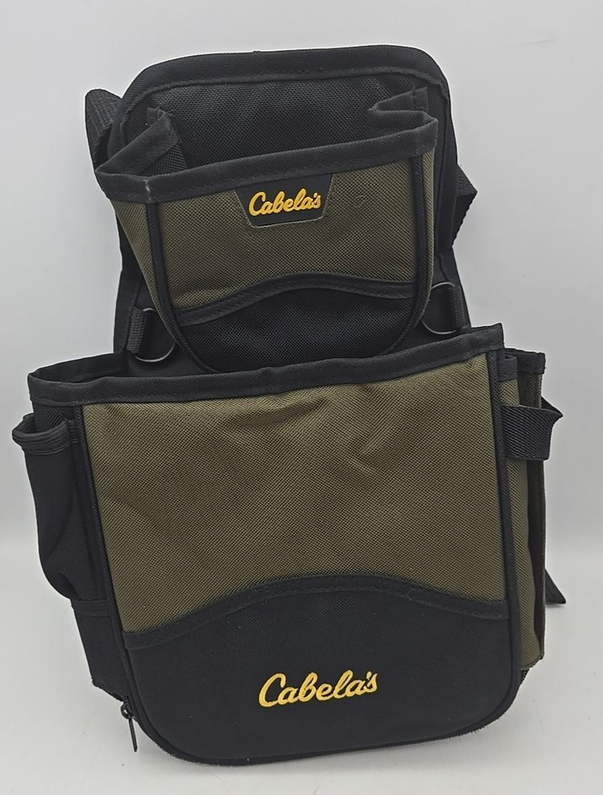 Cabela's Divided Shell Pouch With Belt And Webbed Bottom Small & Large Pouch