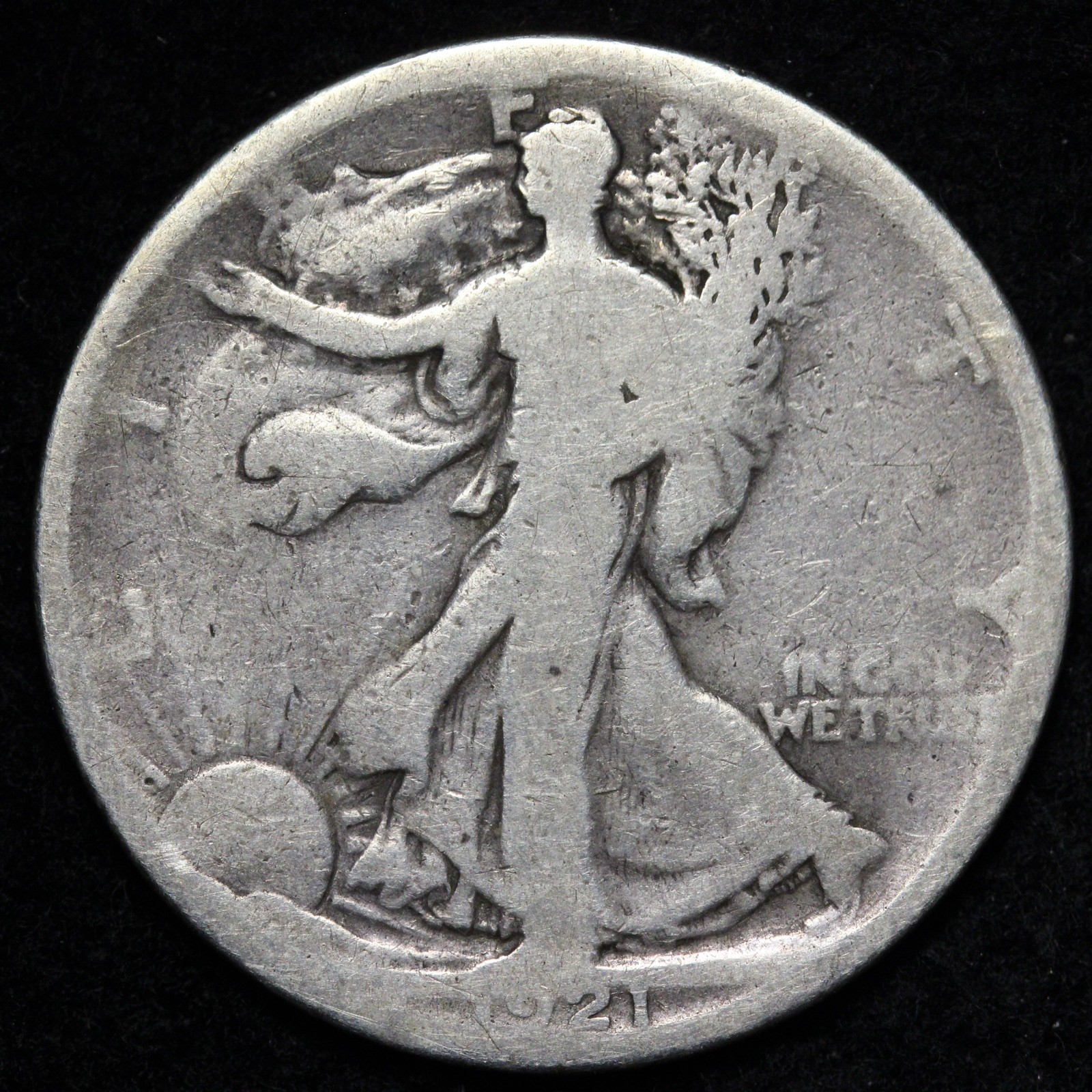 1921 Walking Liberty Silver Half Dollar VG E367 AIRFZ