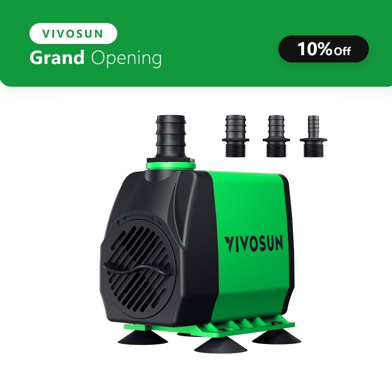 VIVOSUN 800GPH Submersible Water Pump Hydroponics Fountain Aquariums Fish Tank
