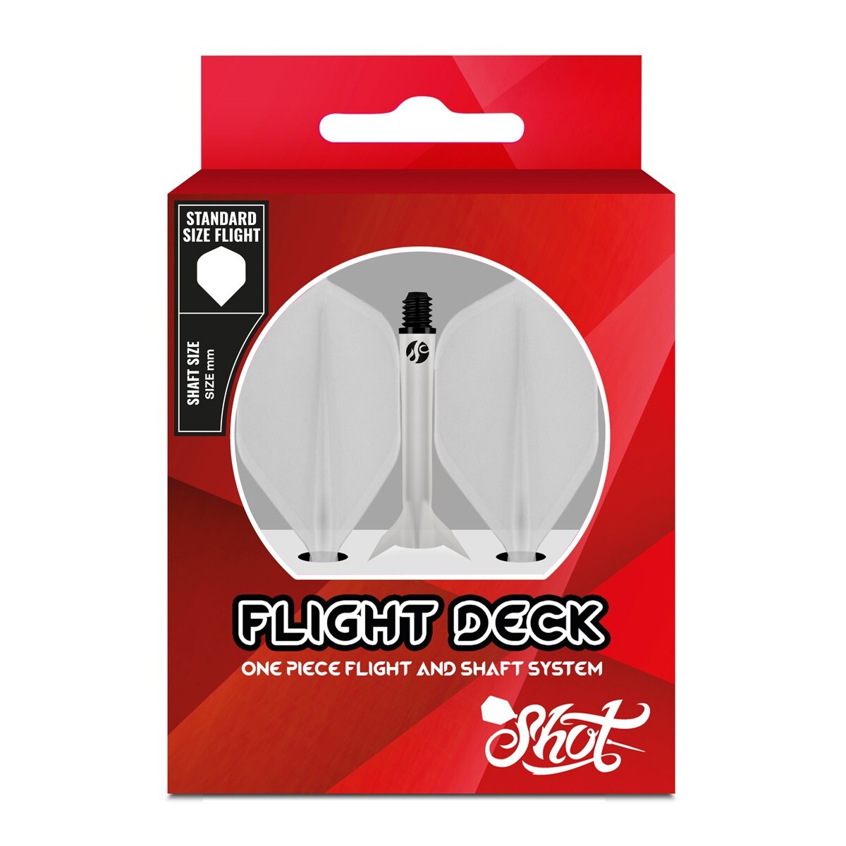 FROSTY CLEAR INBETWEEN SHOT FLIGHT DECK 1 PIECE SHAFT & FLIGHT SYTEM