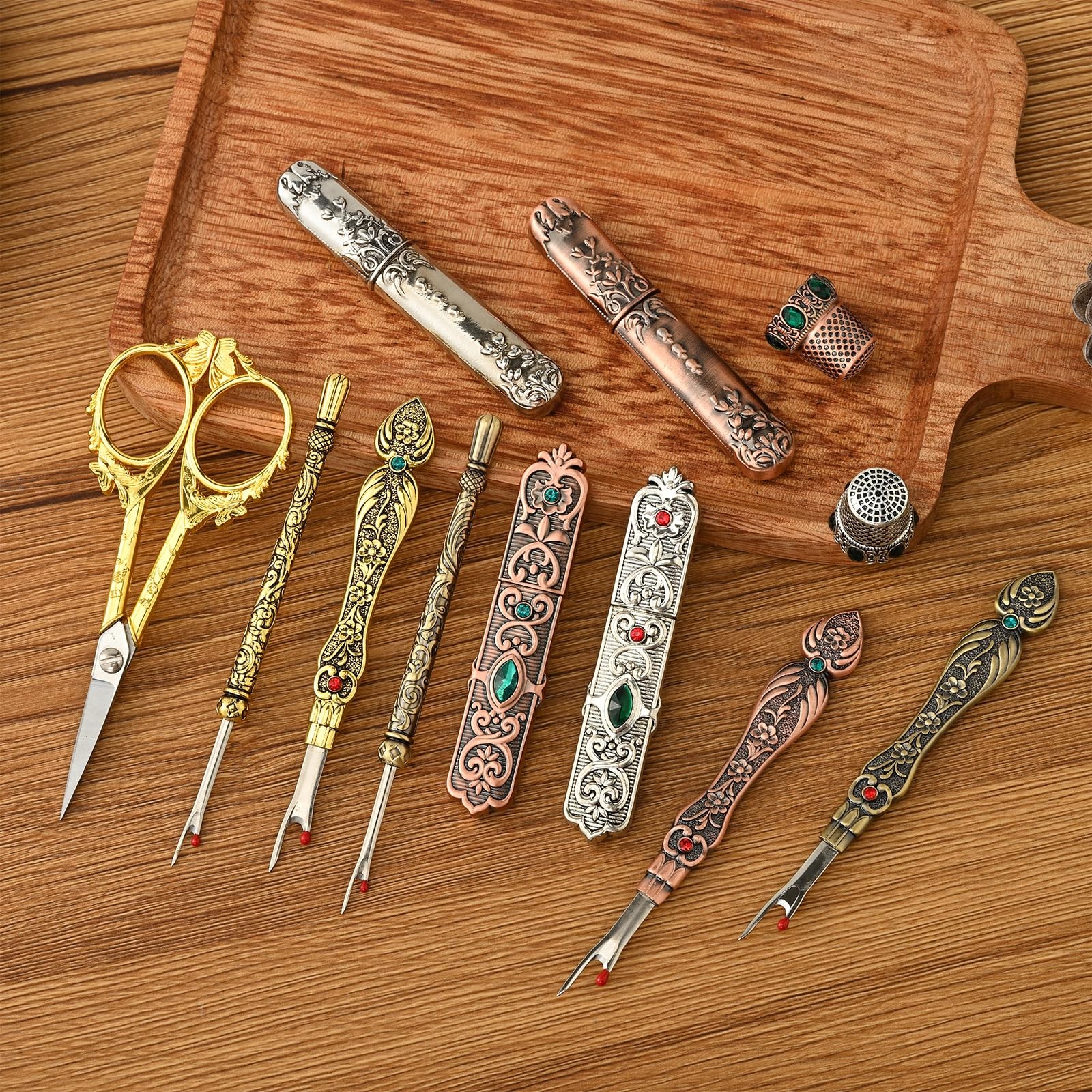 Needle Storage Vintage Sewing Needles Holder Portable Small, Silver