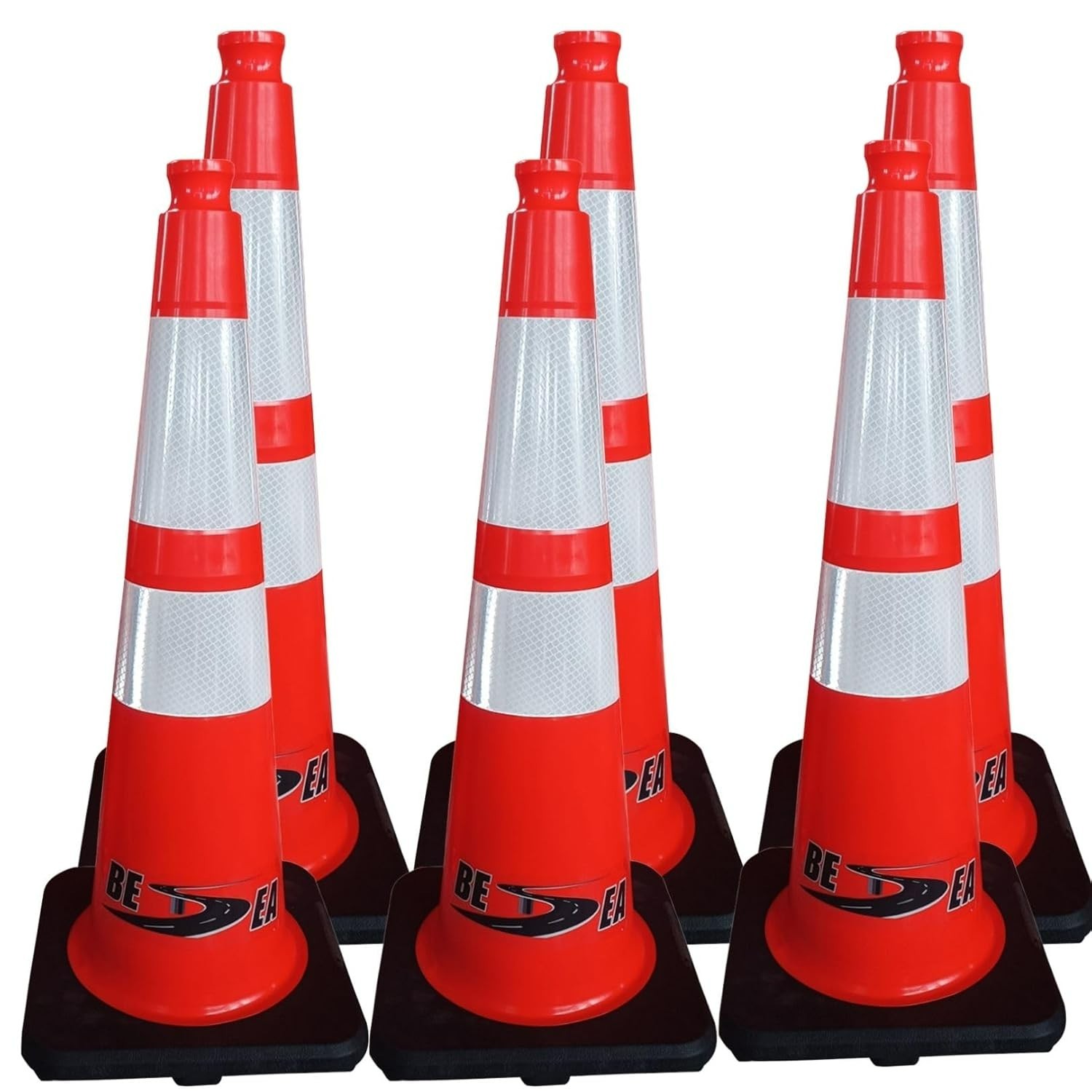 28” inch Heavy Duty Traffic Safety Cones Orange Road Parking 6 Pack