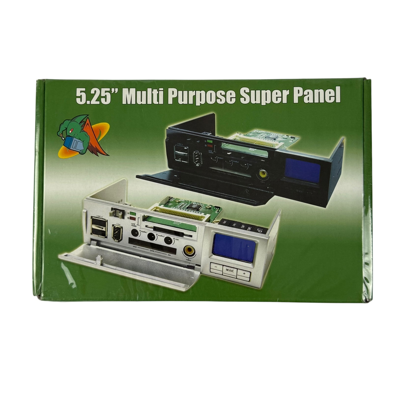 LOGISYS 5.25" Multi Purpose Super Panel Front Bay Card Reader USB 2.0 FP801BK