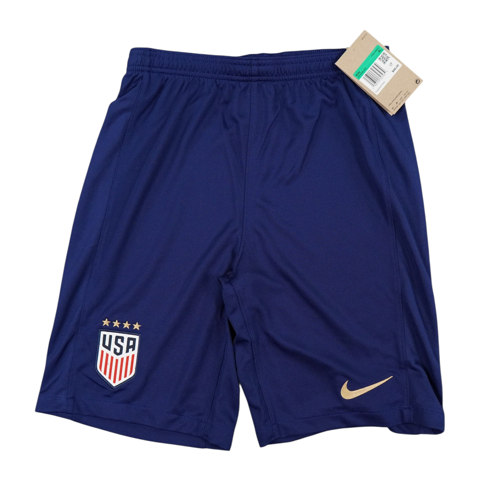 Nike Team USA Soccer Shorts Kids XL Blue Dri Fit Athletic Football USMNT Stretch