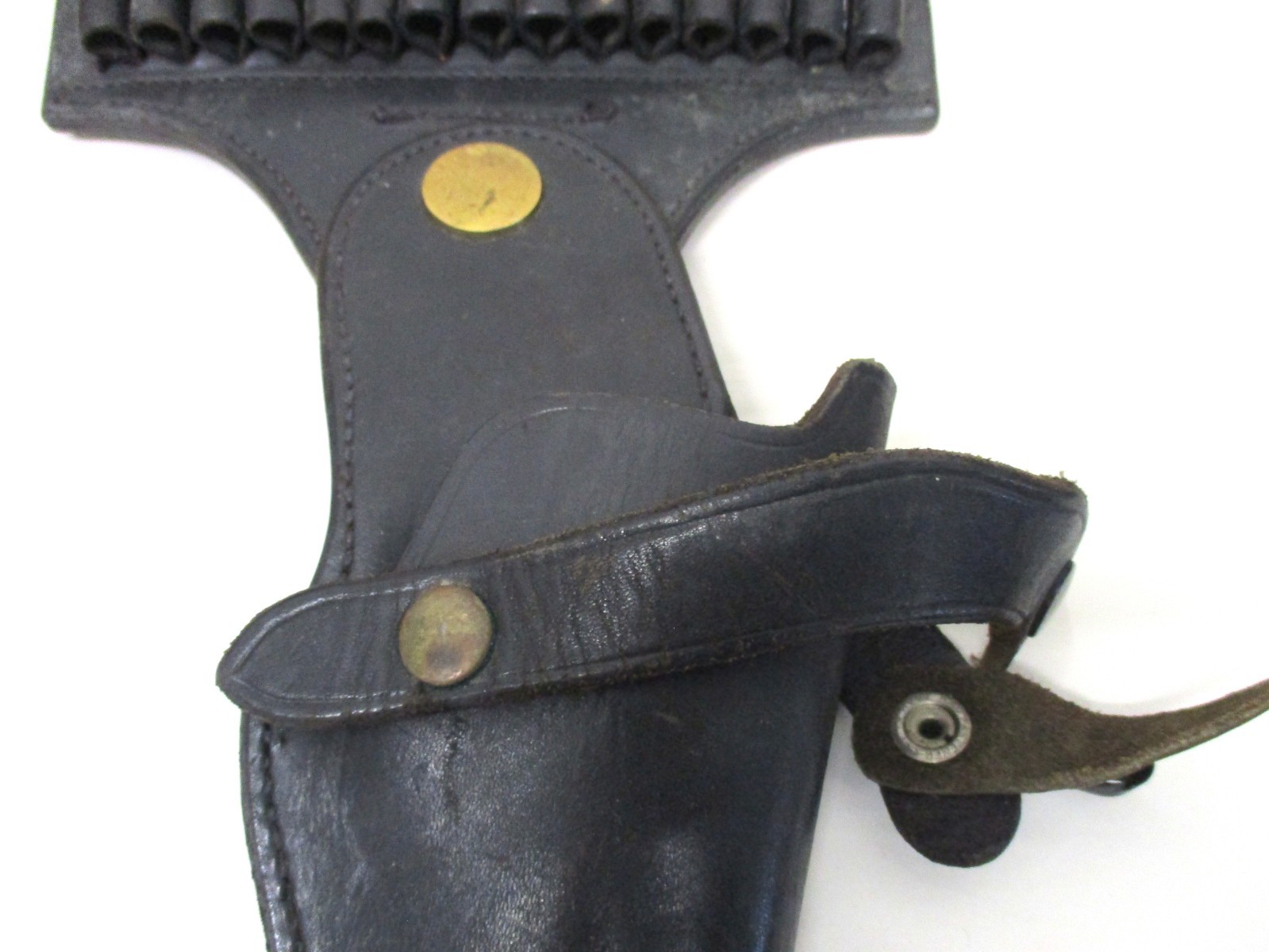 Vintage Smith & Wesson Double Row Holster Black Leather