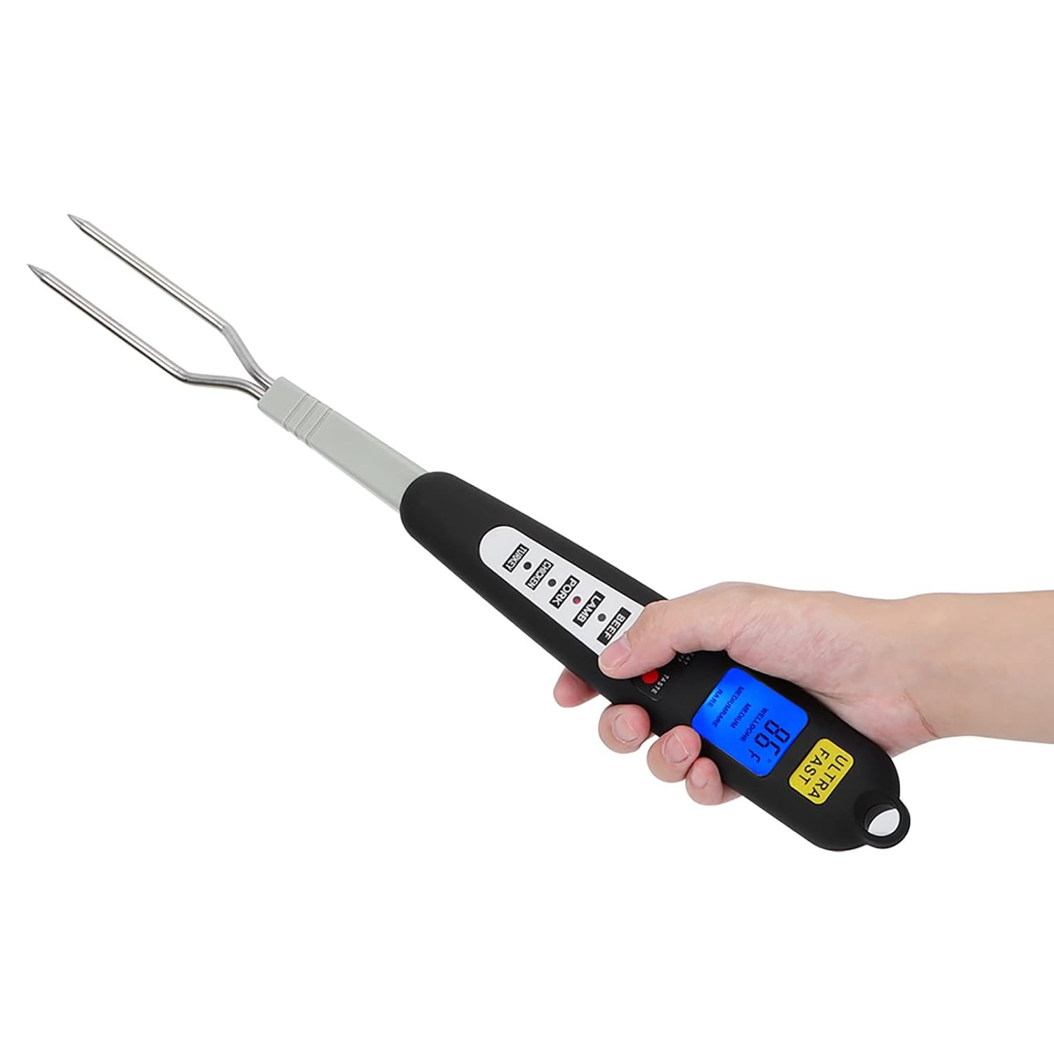 Digital Meat BBQ Thermometer Cooking Fork Read Dual Probe LED Display, Perfectly