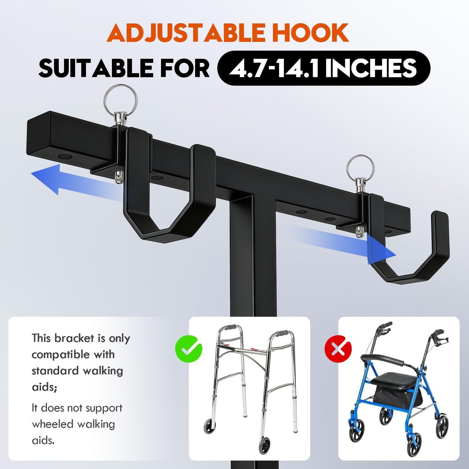 Universal Walker Holder for Mobility Scooters, Compatible with Pride Mobility &