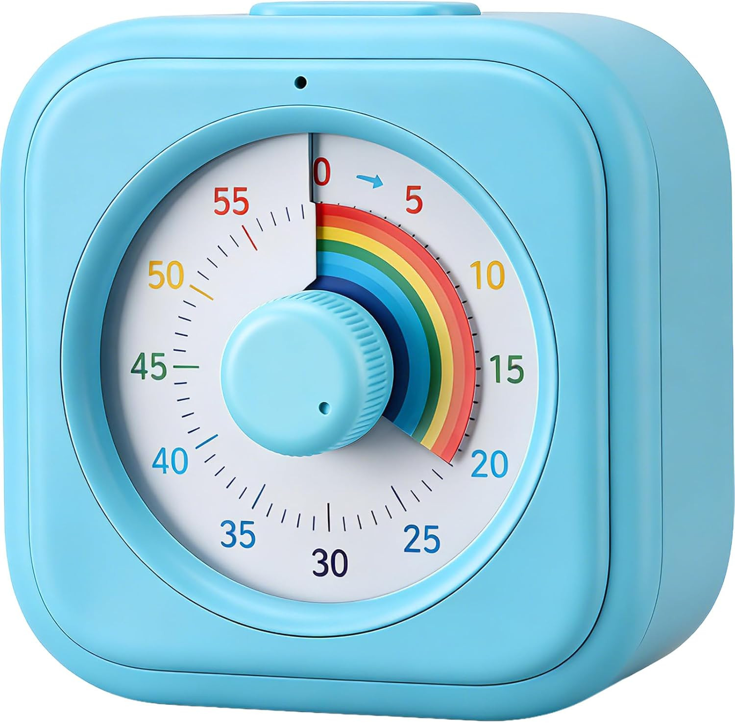 Rainbow Visual Timer for Kids, 60 Minute Silent Countdown Clock with Color Disk,