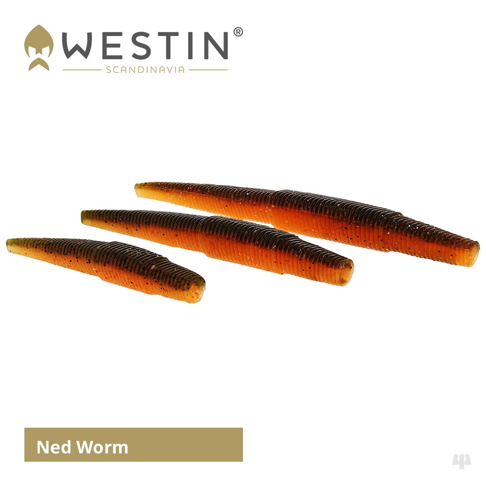 Westin Ned Worm Lures - Pike Perch Chub Bass Wrasse Salmon Sea Trout Fishing