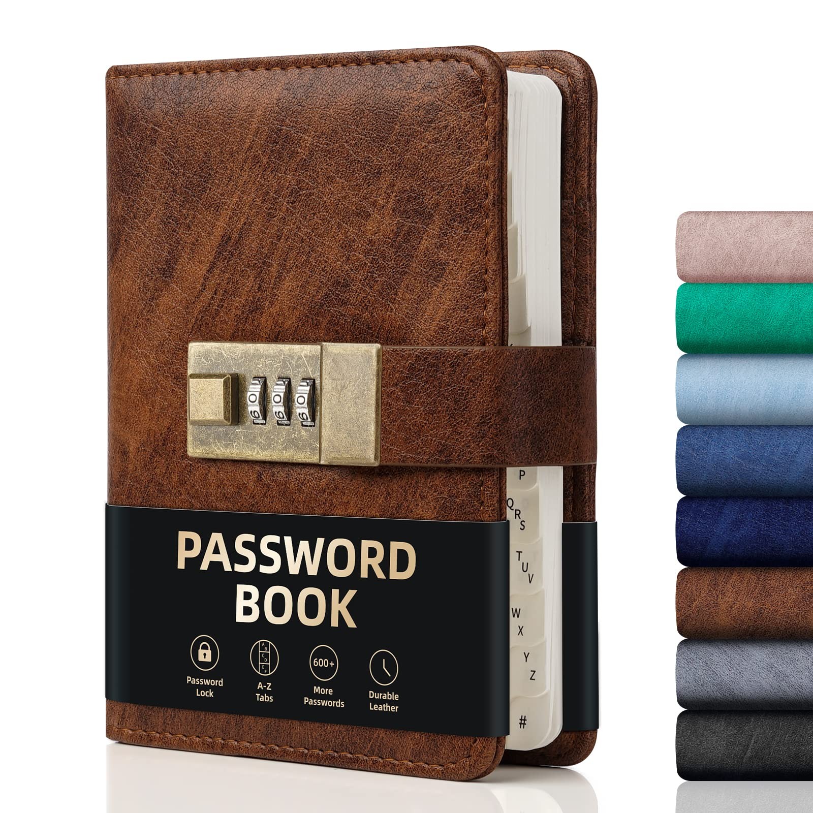 Wemate Password Book With Lock, Password Book With Alphabetical Tabs 6