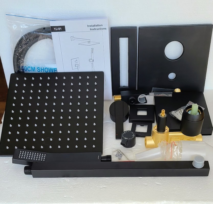 SUNUAN Shower System Model: YJ-01-MB All metal black.