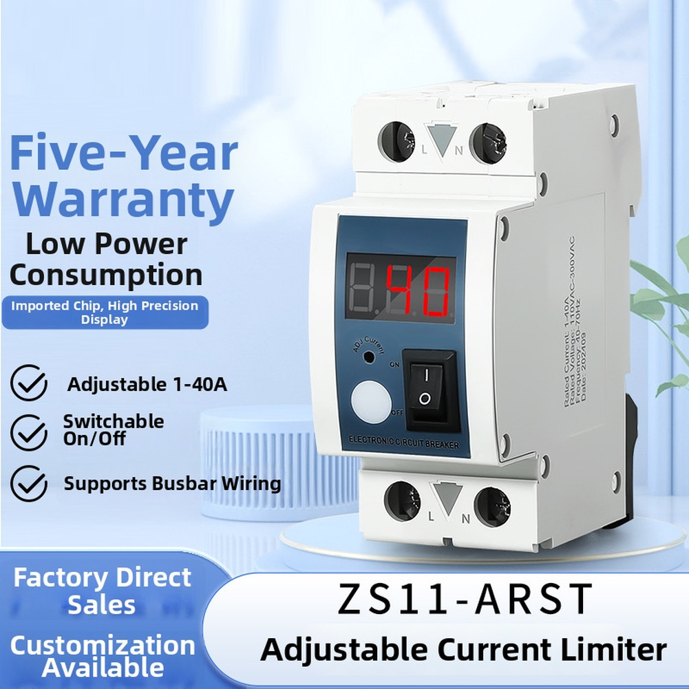 Overload Protection Device 1A-40A Current Limiter with Boat Style Switch