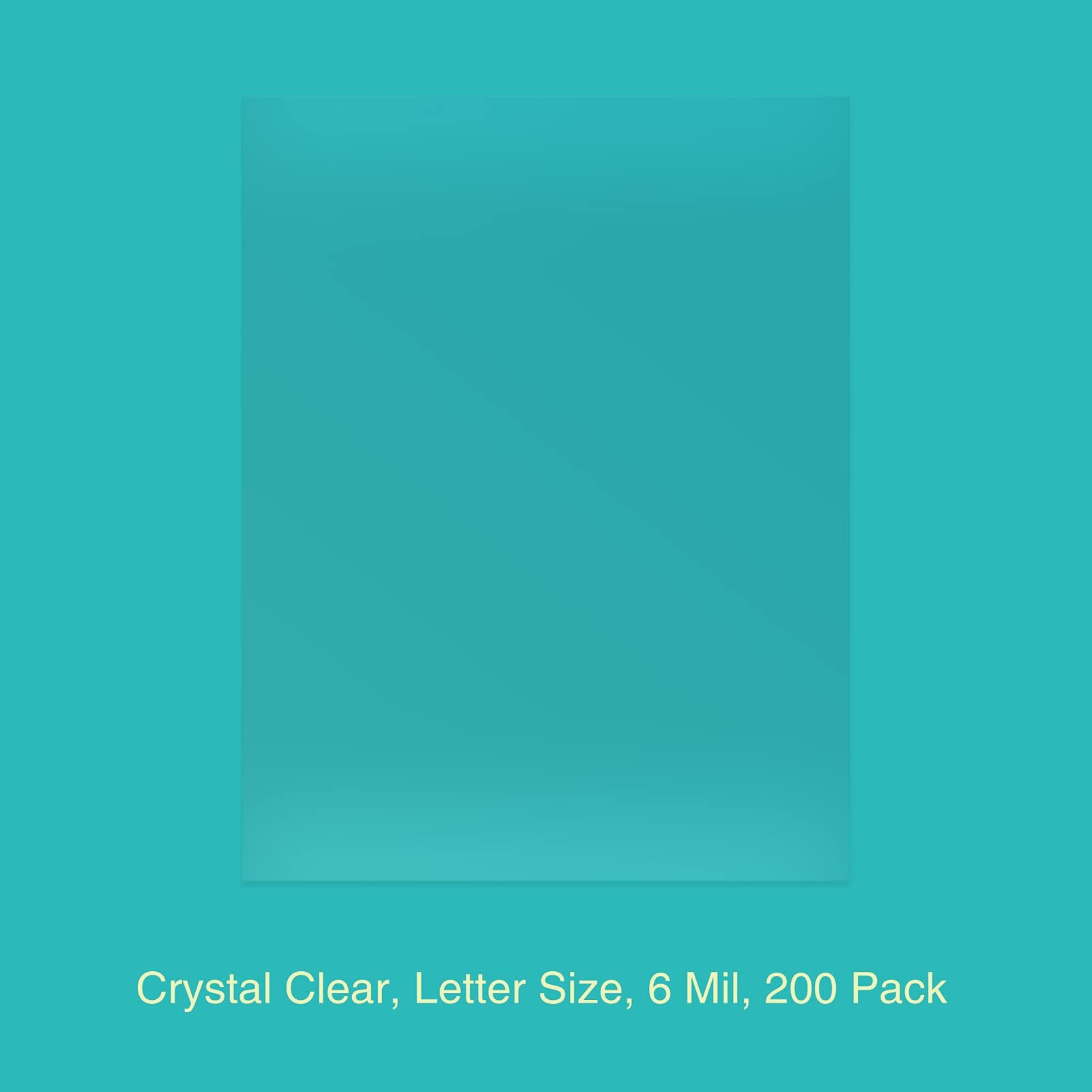 Binditek 200 Pack 6 Mil PVC Clear Binding Covers, 8.5 X 11 In, Letter Size,