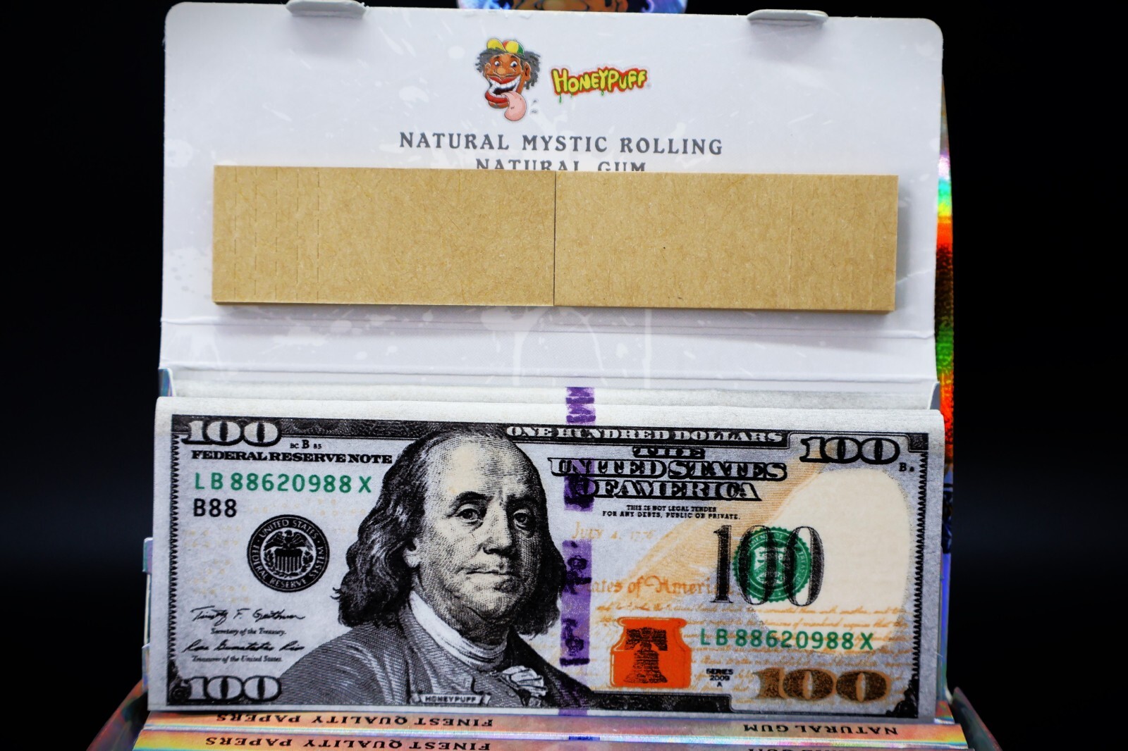 10- Pack $100 dollar bill rolling papers (72 papers) plus Tips Limited Quantity