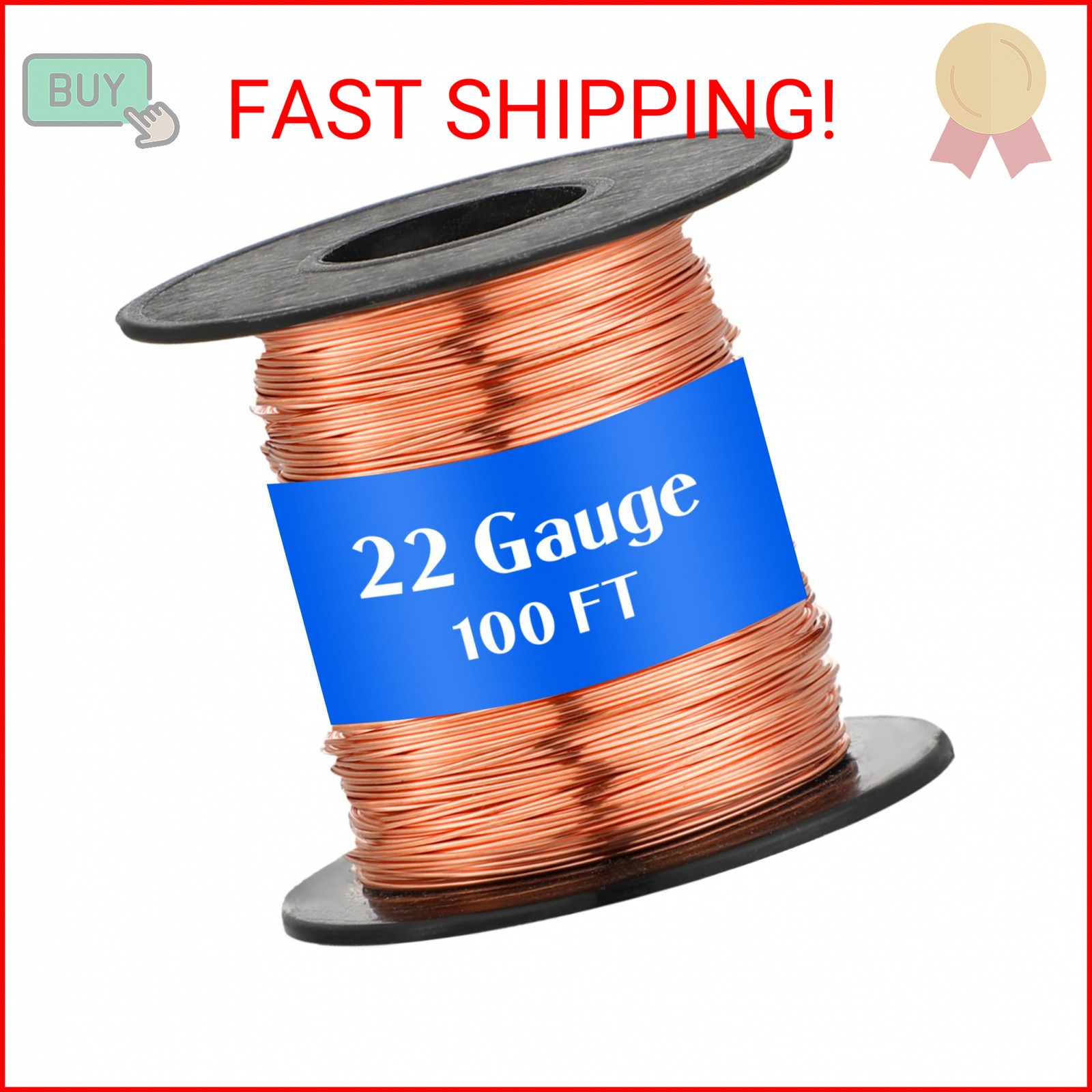 Therwen 100ft 22 Gauge Copper Wire for Gardening, Electroculture, Bonsai, Jewelr