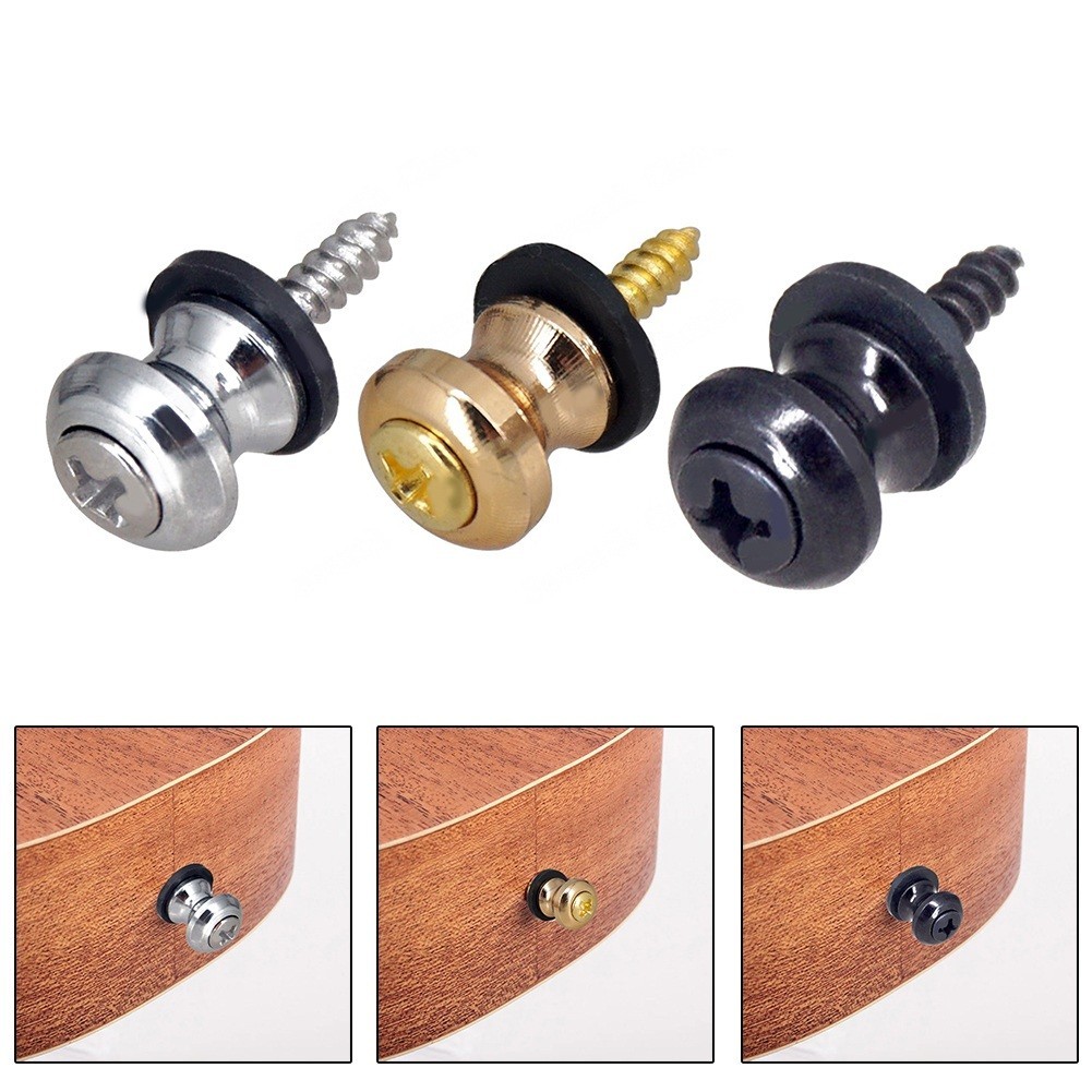 Professional Guitar Strap Locks for Mandolin Ukulele Secure Screw Design