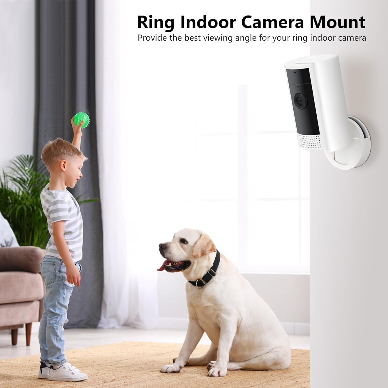 Screwless Wall Mount Bracket for Ring Indoor Cameras - Easy 2 Pack Installation