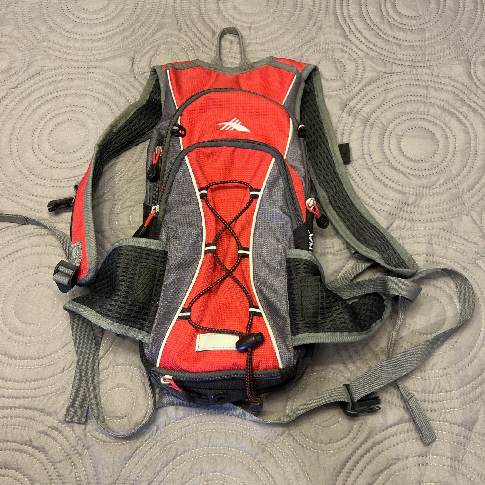 High Sierra HydraHike Hydration Backpack Red Gray Missing Bladder Outdoor Hiking