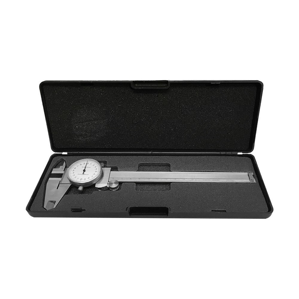 150mm Precision Metric Dial Caliper 0.02mm Stainless Steel Graduation Shockproof