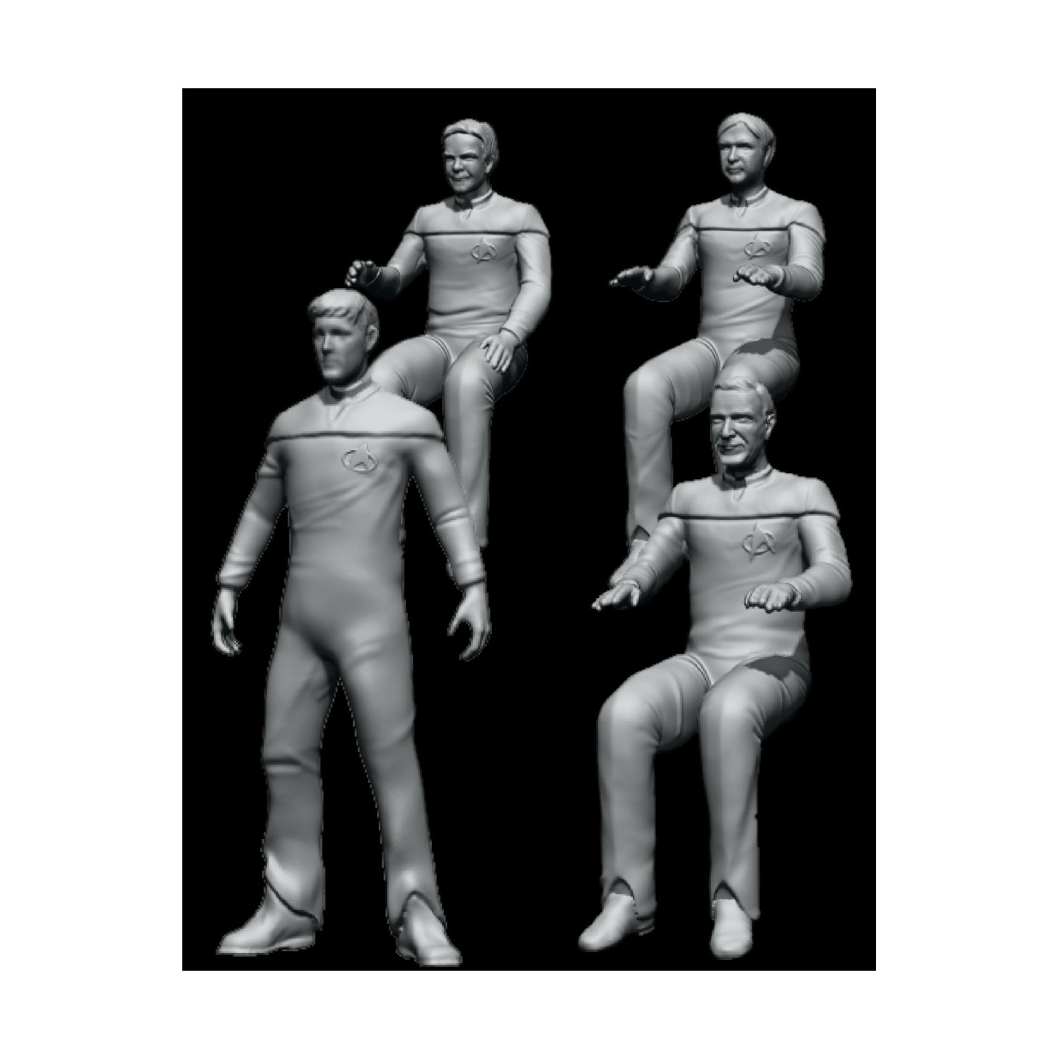 Greenstraw Modelling Acce  Danube Class - Cockpit Crew (DS9 Version) (1/72 New