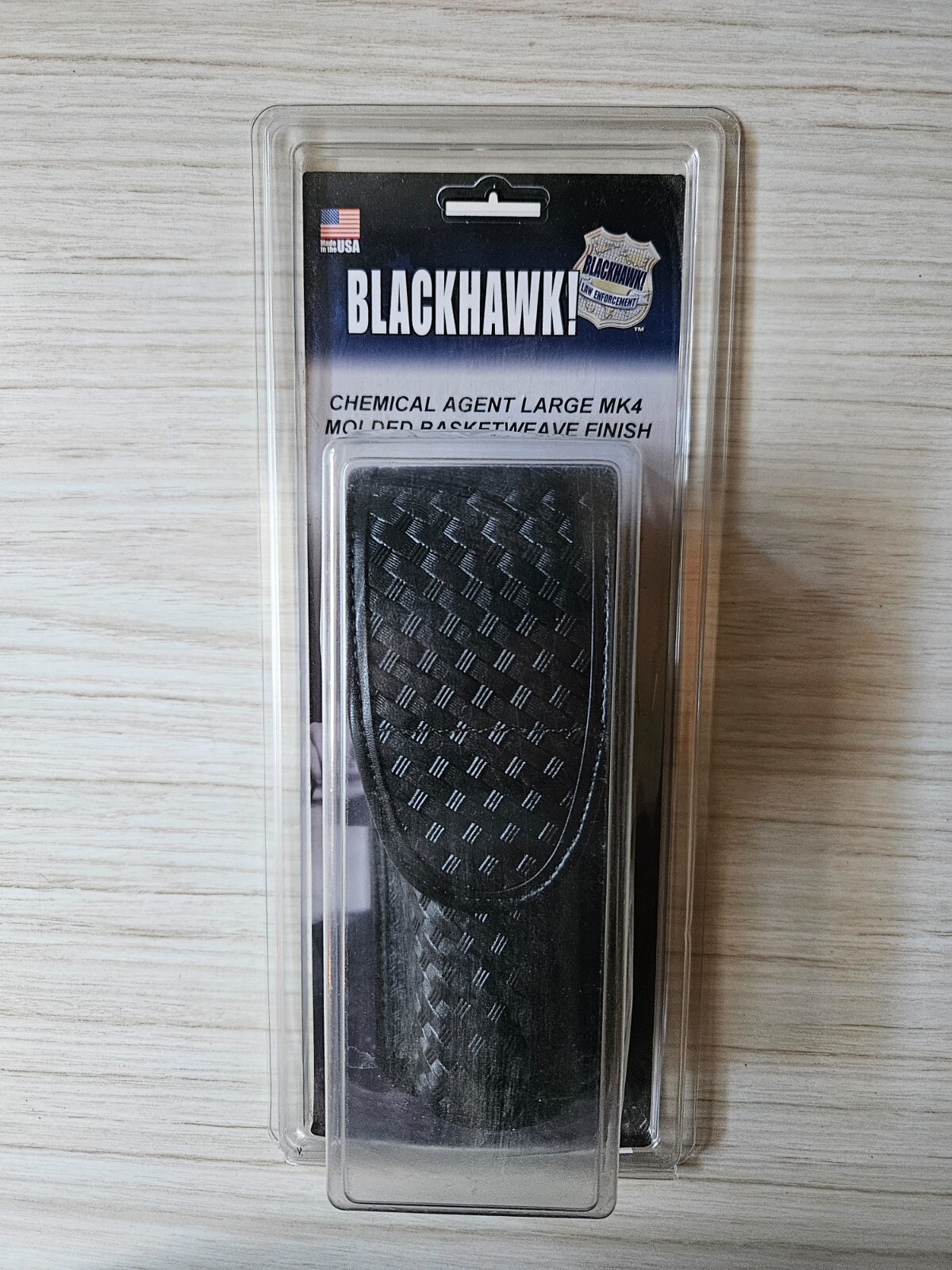 Blackhawk Molded Basketweave Chemical Agent Pouch, Large MK4, Black, NEW