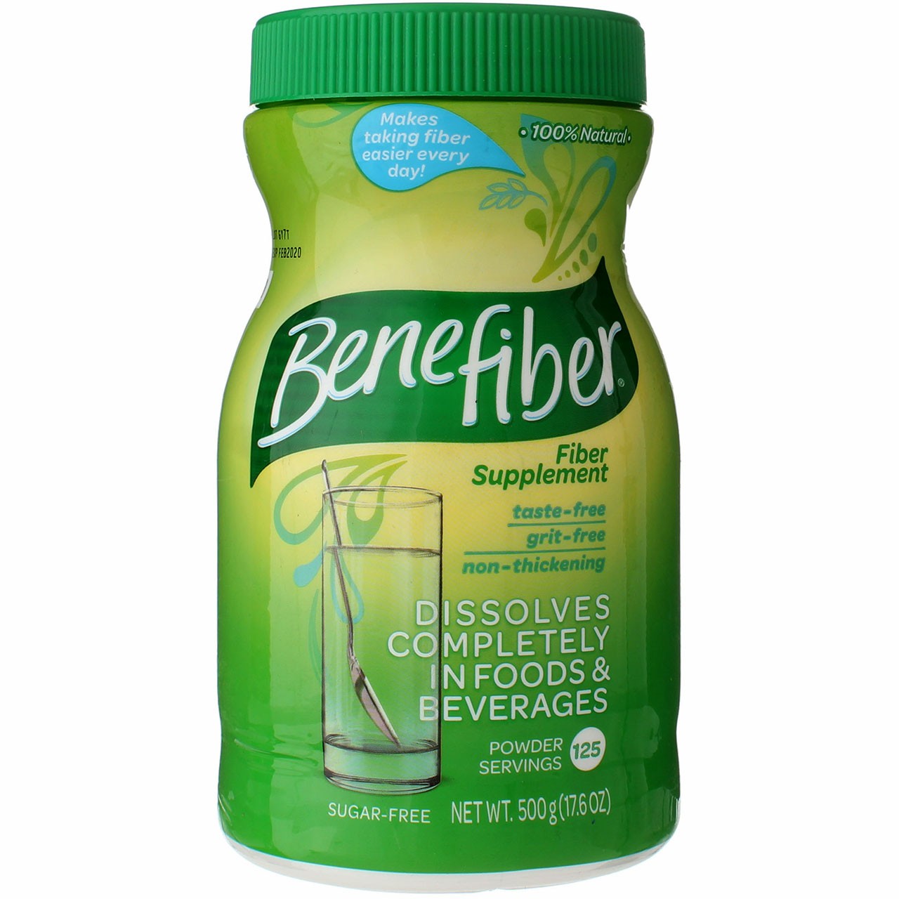2 Pack Benefiber Original Fiber Supplement Powder, Taste Free, 17.6 oz
