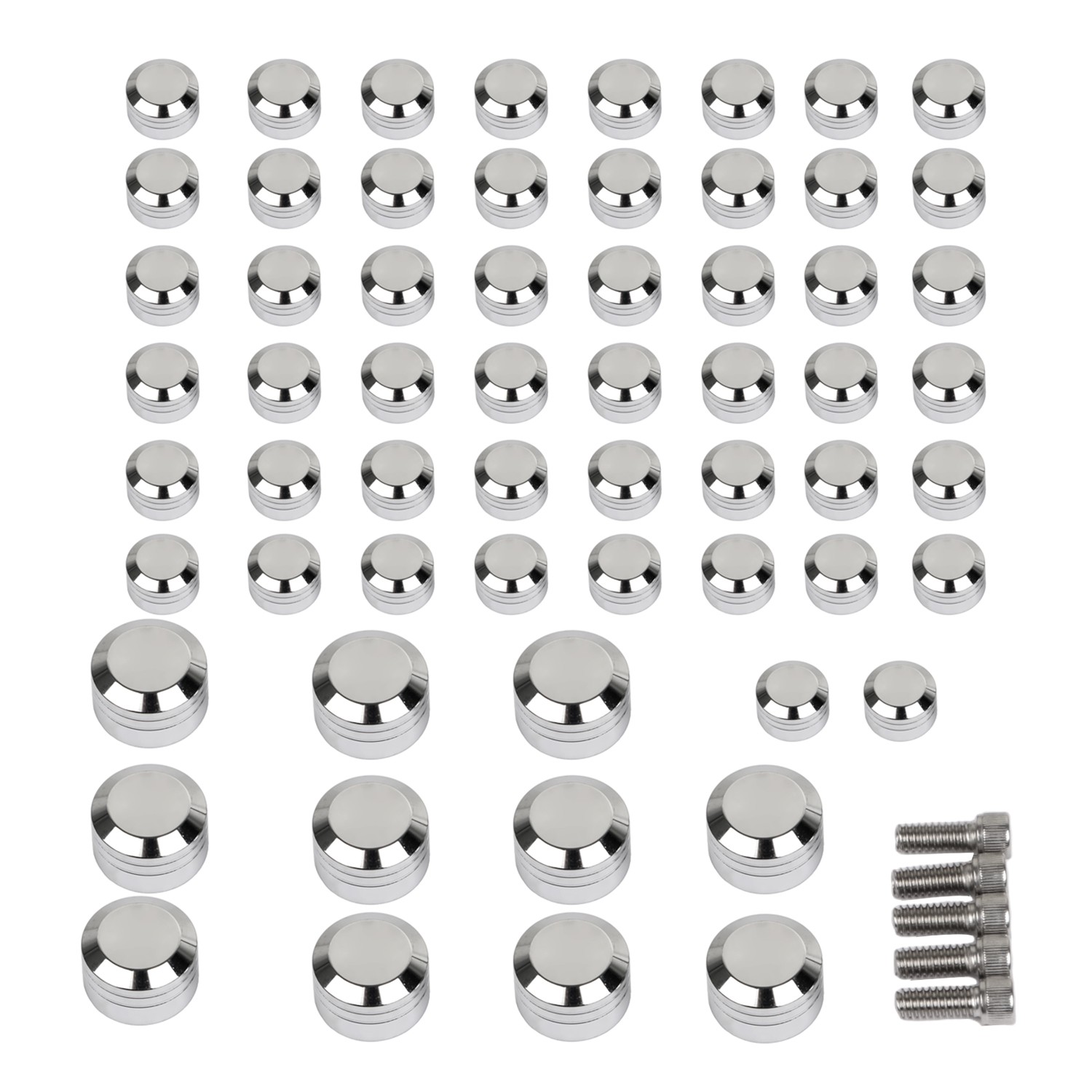 Chrome CNC Engine Topper Bolt Covers For Harley Blackline Softail Springer FXS