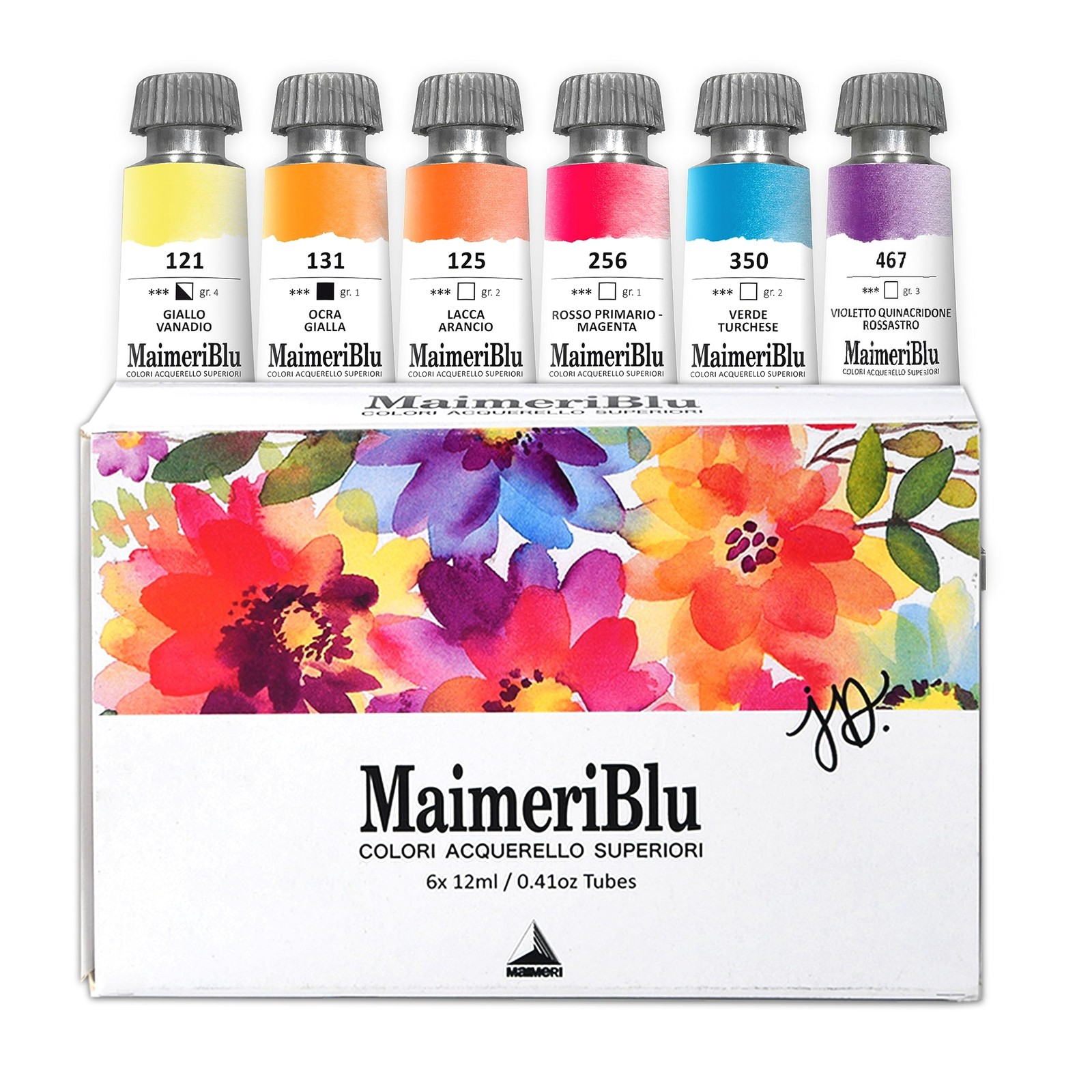 Jeannie Dickson Watercolor Paint Set, 6x12ml Tubes – Professional Painting Su...