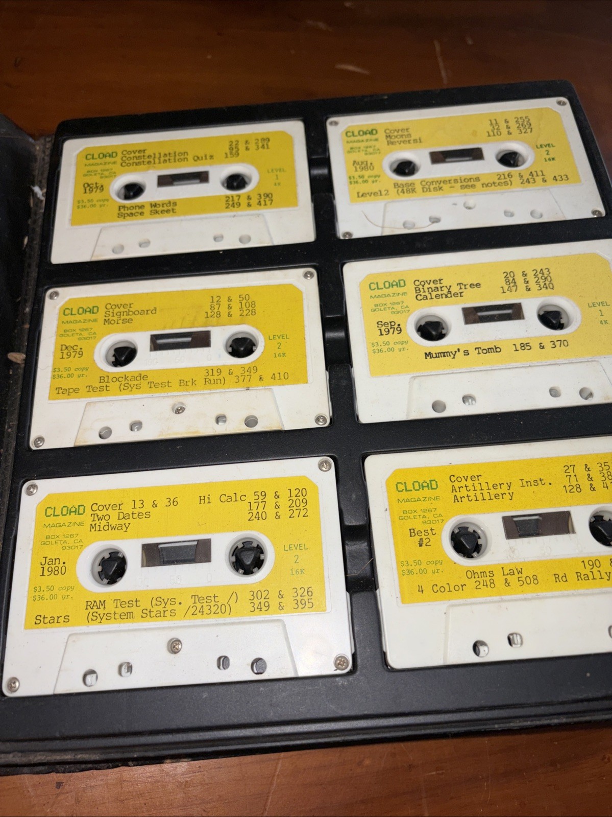 Lot Of 44 Computer Cassettes . Cload And Assorted Cassettes 2 Binders 44 Total
