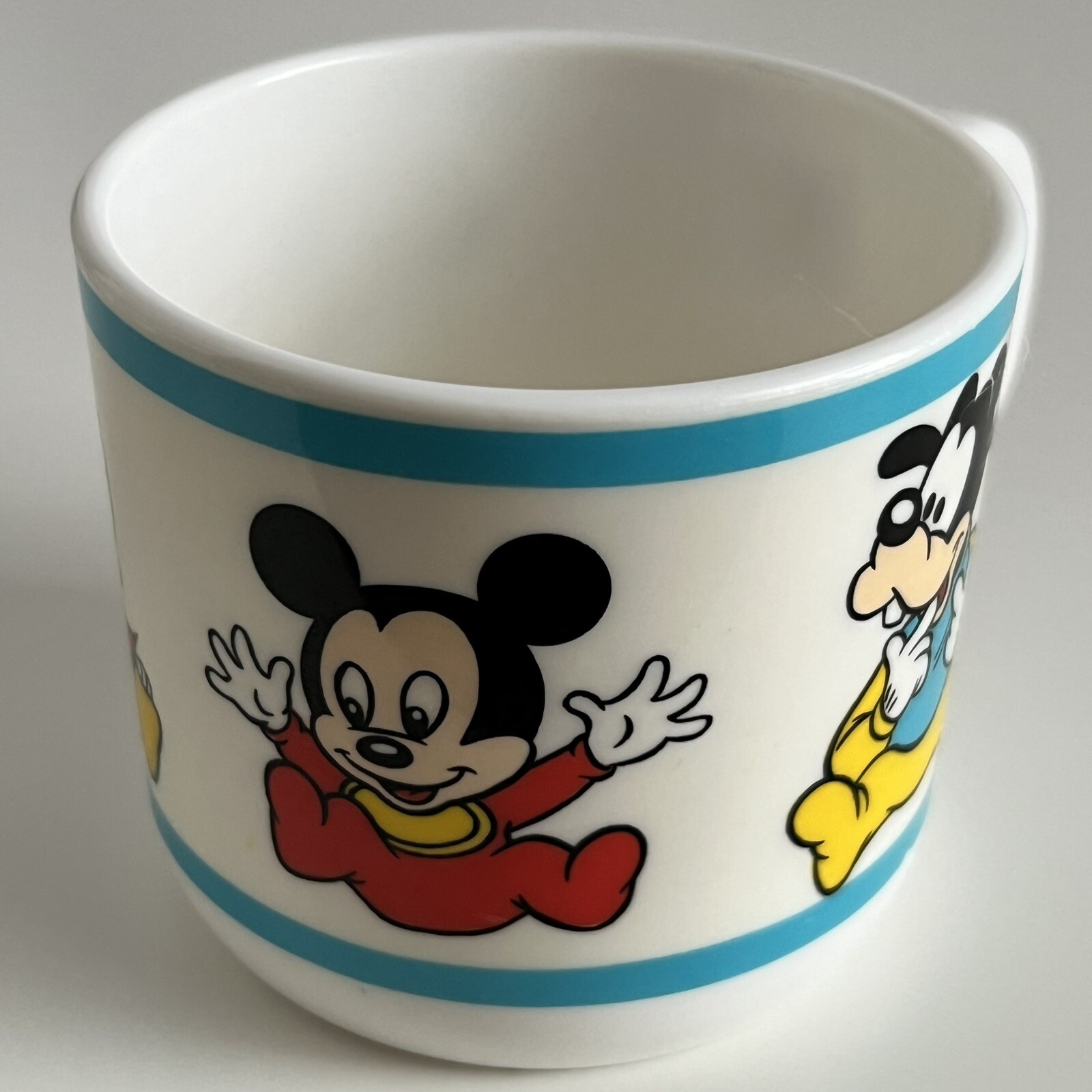 Vintage Disney Plastic Mug Melamine Cup Mickey Minnie Donald Goofy Cole & Mason