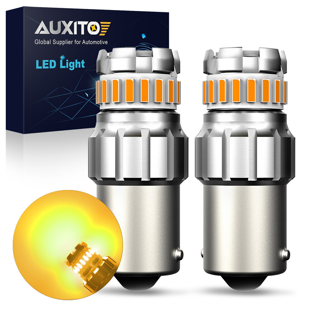 AUXITO 1156 7506 LED Turn Light Signal Amber Flash Canbus Error Free 2F 2/10x