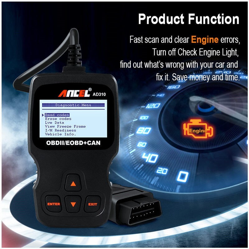 Range Rover Sport OBD2 Car Fault Code Service Reader Reset Scanner AD310 Tool