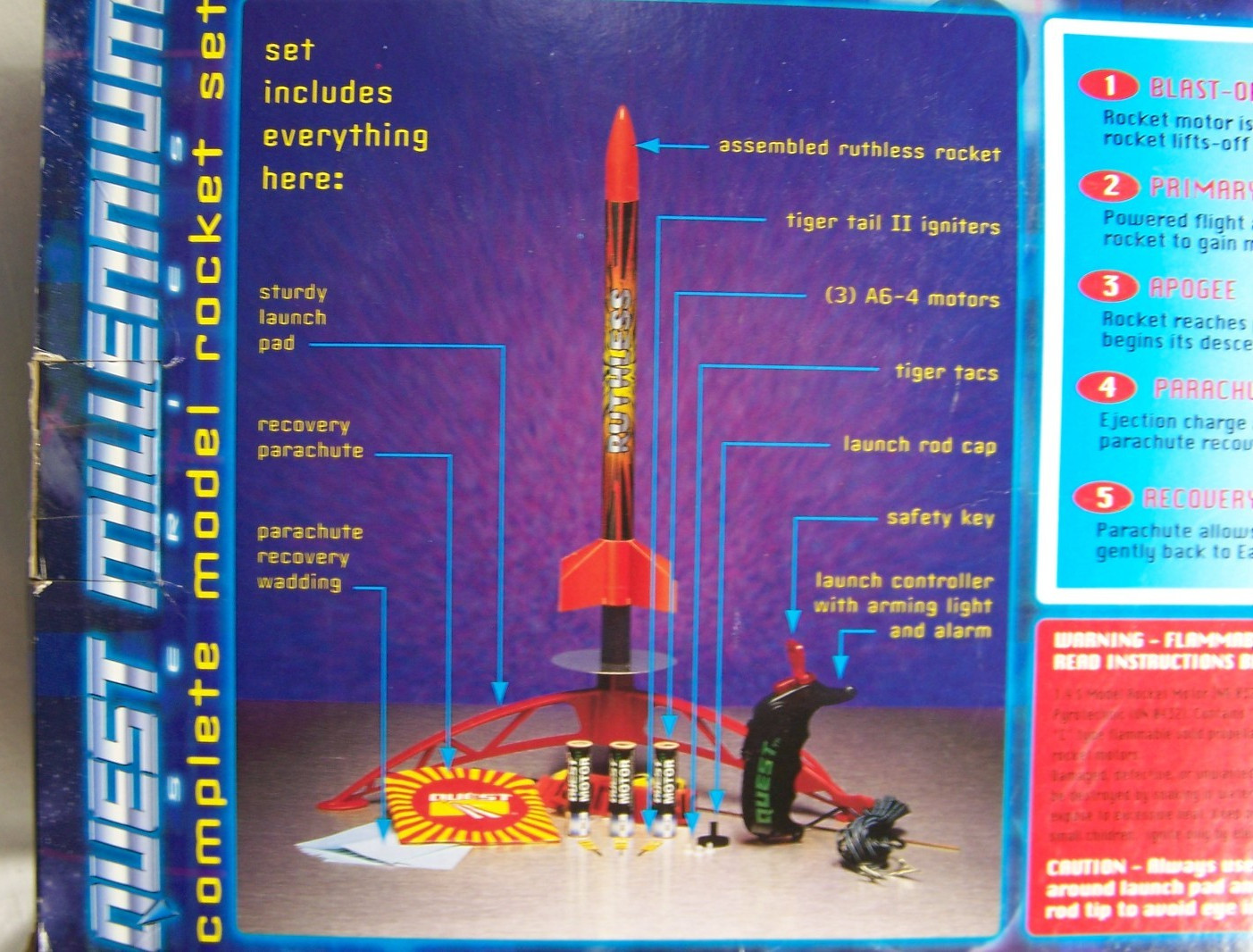 Quest Millenium S110 Model Rocket Kit Ready To Fly New in Box 🚀 🚀