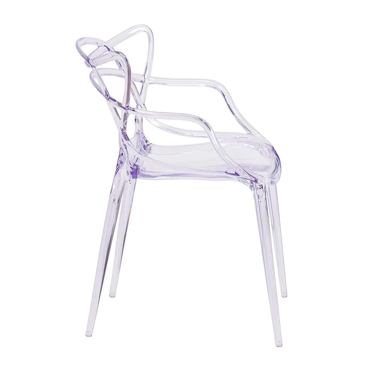 Aron Living Monte 18" Mid-Century Plastic Dining Chair in White
