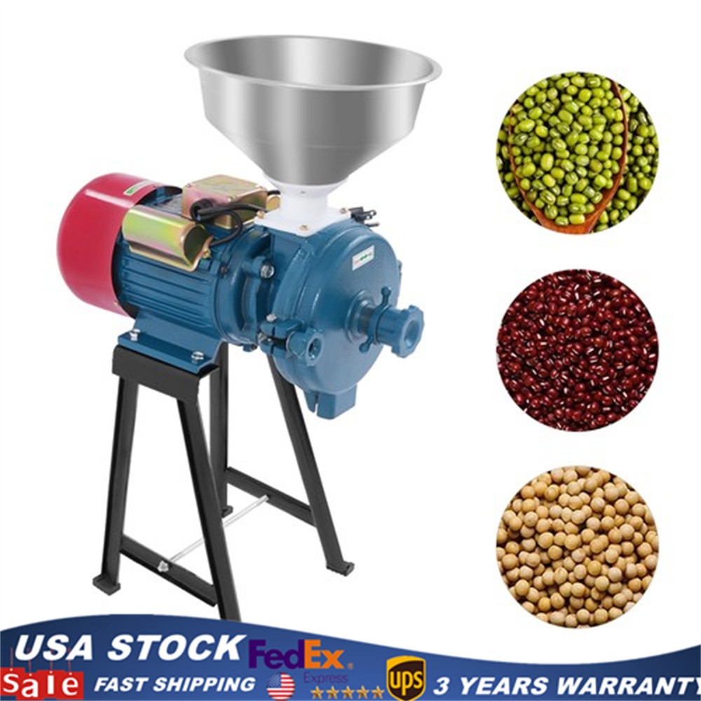 2200W Electric DIY Grinder Dry Feed/Flour Mill Cereals Grain Corn Wheat 220V
