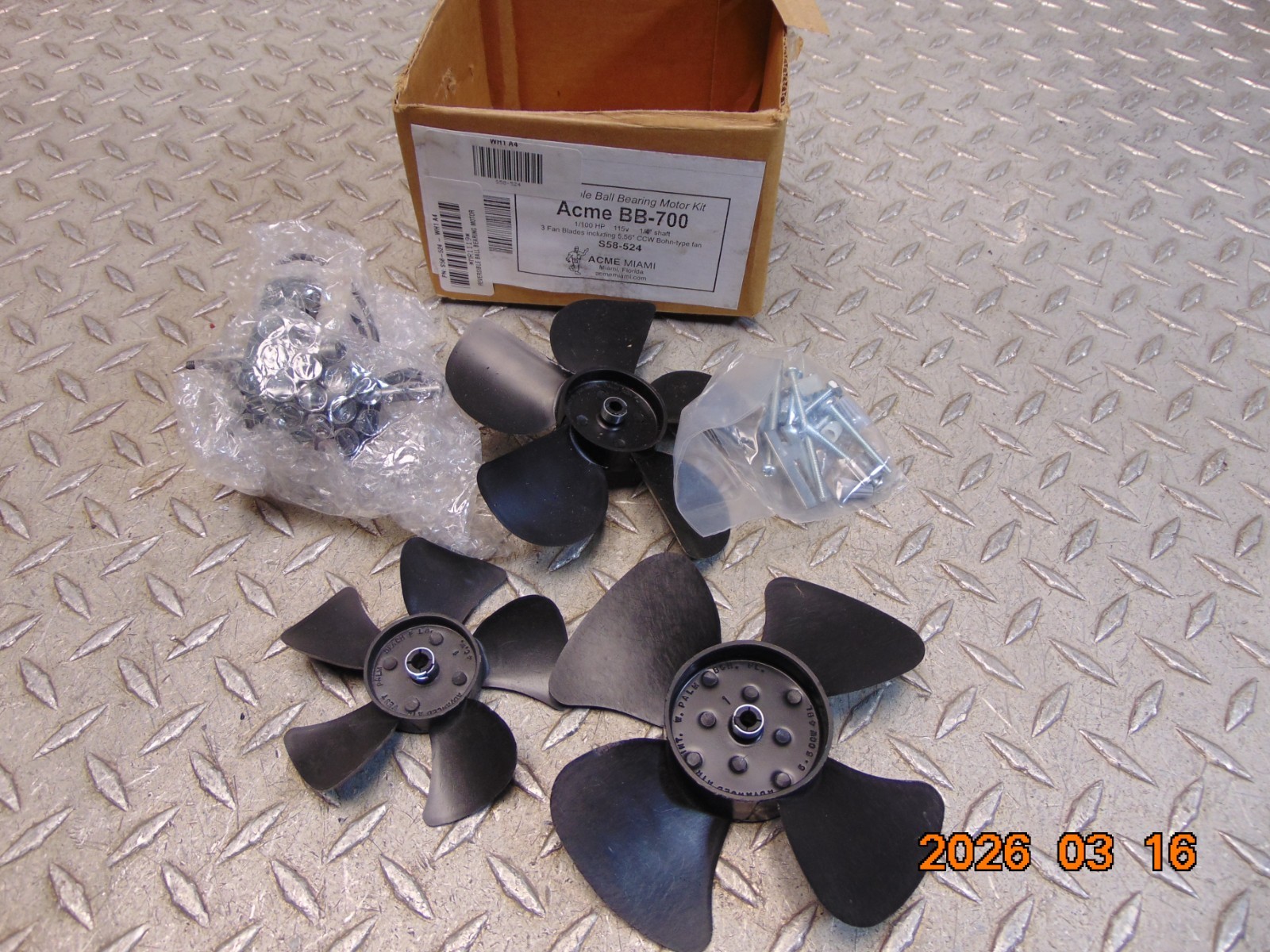Acme BB-700 Reversible Ball Bearing Motor Kit